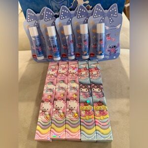 5 New Kitty and Friends Blind Box Pens + 5 New Lip Balms